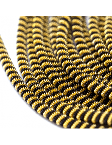 Канительный шнур черно-золотой 4мм (арт. КАН2016)