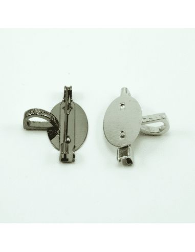 Основа для броши-кулона gunmetal 30мм (арт. ОБ1)