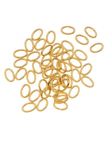 Соединительные колечки овальные золото 3.5*0.5мм (арт. КС25)