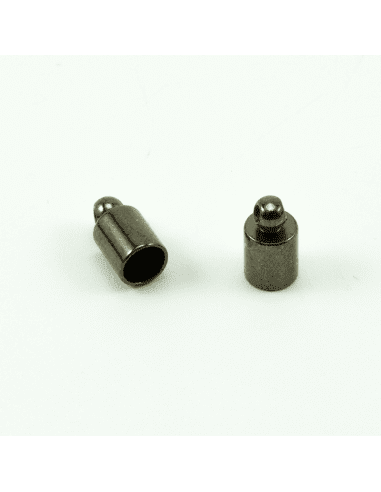 Концевик цилиндр gunmetal 4мм (арт. КЦ25)